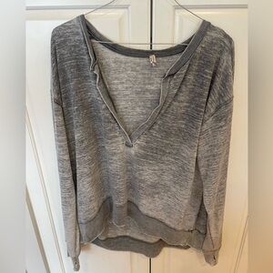 Free People Gray V-Neck Women's Lounge Set